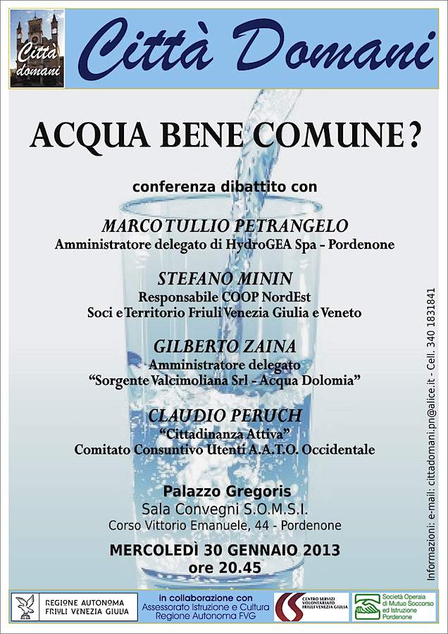 Acqua bene comune?