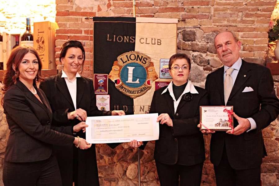 Lions Club Udine Host ed Andos insieme per la lotta al cancro