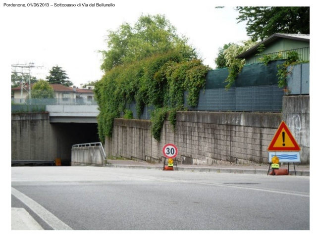 Loperfido - De Bortoli (Pdl): Pordenone, problemi nel sottopasso di Via del Bellunello