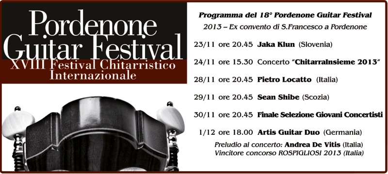 Pordenone Guitar Festival 22 novembre - 1 dicembre