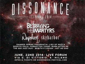 BETRAYING THE MARTYRS:  HEADLINER AL DISSONANCE FESTIVAL!