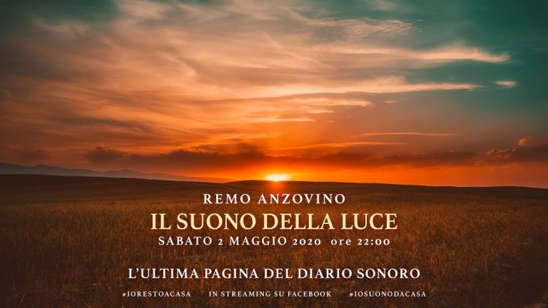 REMO ANZOVINO - 2MAG2020 - Cover IL SUONO DELLA LUCE